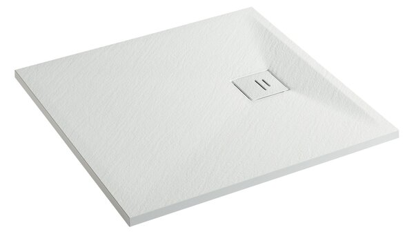 Erga Hyper, SMC sprchová vanička 90x70x2, 6 cm + sifon, bílá matná, ERG-V06-SMC-7090S-WH