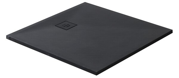 Erga Hyper, SMC sprchová vanička 100x70x2, 6 cm + sifon, černá matná, ERG-V06-SMC-7010S-BK