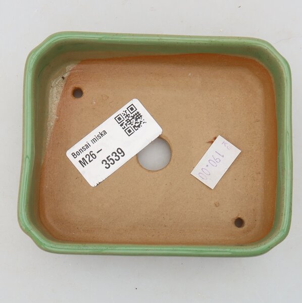 E-bonsai Keramická bonsai miska 10,5 x 9 x 3 cm zelená