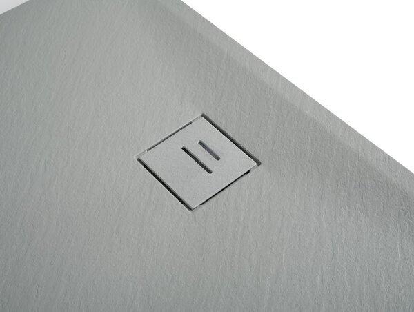 Erga Hyper, SMC sprchová vanička 90x70x2, 6 cm + sifon, šedá matná, ERG-V06-SMC-7090S-GR