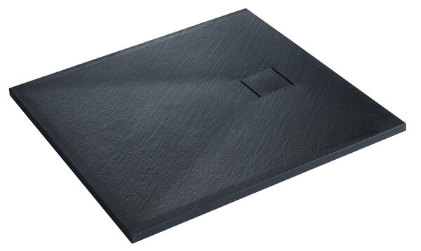 Erga Hyper, SMC sprchová vanička 100x70x2, 6 cm + sifon, černá matná, ERG-V06-SMC-7010S-BK