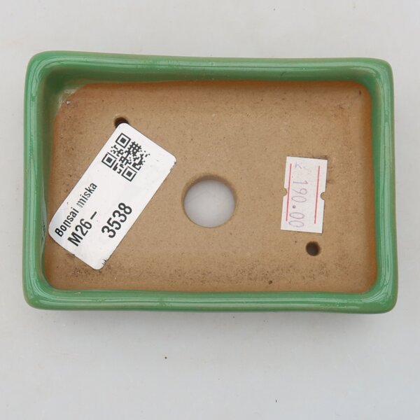 E-bonsai Keramická bonsai miska 10 x 7 x 2 cm zelená