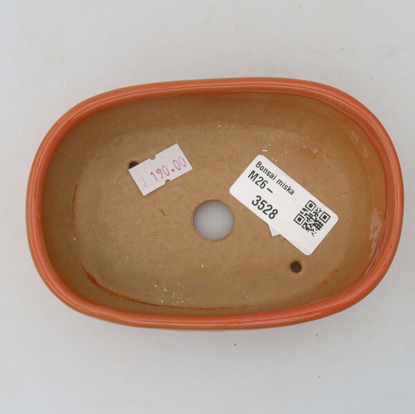 E-bonsai Keramická bonsai miska 13 x 8,5 x 4 cm oranžová