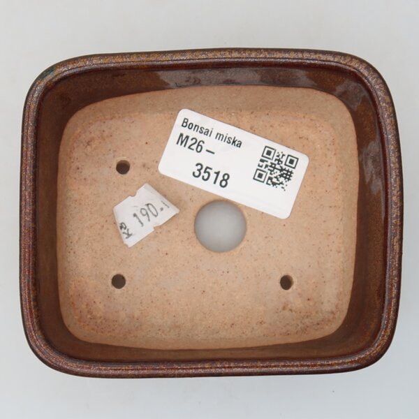 E-bonsai Keramická bonsai miska 10 x 8 x 3,5 cm hnědá