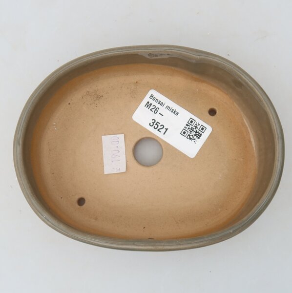 E-bonsai Keramická bonsai miska 13 x 10 x 3,5 cm šedá