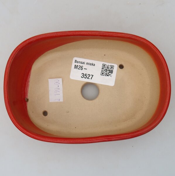 E-bonsai Keramická bonsai miska 13 x 8,5 x 4 cm červená