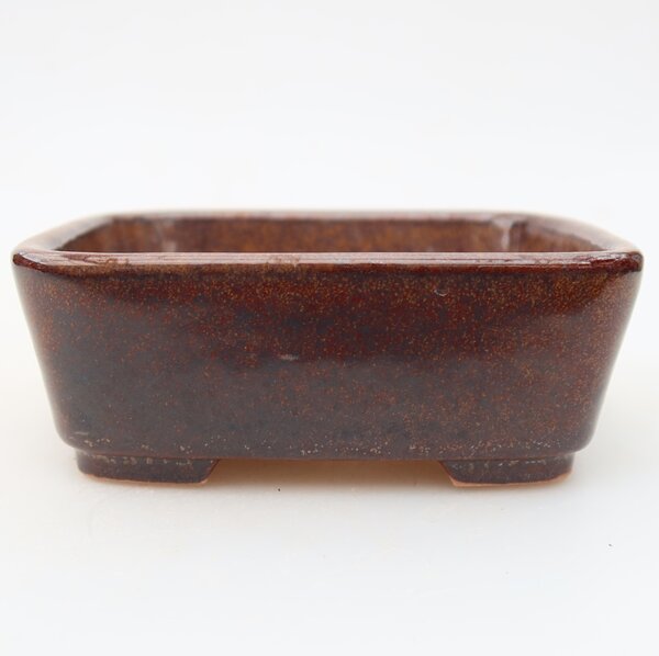 E-bonsai Keramická bonsai miska 10 x 8 x 3,5 cm hnědá