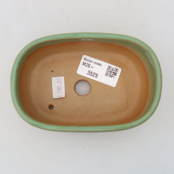 E-bonsai Keramická bonsai miska 13 x 8,5 x 4 cm zelená