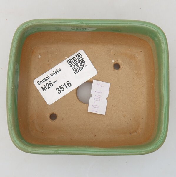 E-bonsai Keramická bonsai miska 10 x 8 x 3,5 cm zelená