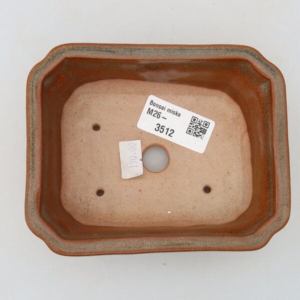 E-bonsai Keramická bonsai miska 13 x 10 x 4 cm hnědá