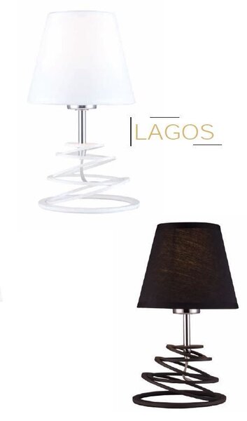 ACA DECOR Stolní lampa LAGOS max. 60W/E27/230V/IP20, černá