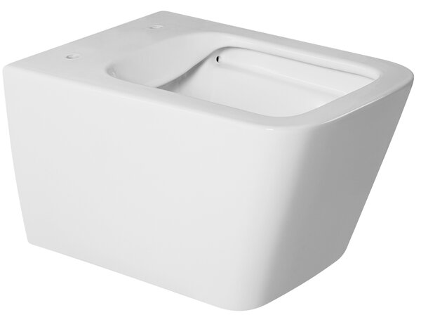 Gamma Mut, závěsná WC mísa 51x36 cm Rimless s pomalu padajícím sedadlem, bílá lesklá, GMA-MUT-202