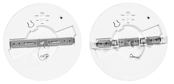 Ecolite Bílý vestavný LED panel kulatý 225mm 6-18W CCT s pohybovým čidlem WPCB2-18W/HF/BI