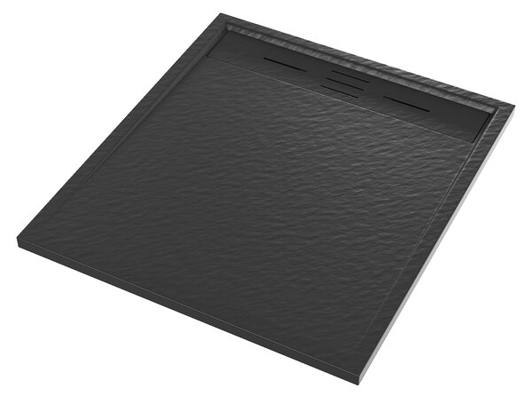 Gamma Erga Almac, SMC sprchová vanička 90 x 80 x 3 cm, černá matná, ERG-GMA-AL-8090BK