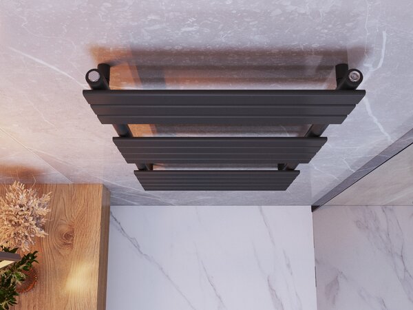 Gamma Erga Classic, topné těleso 1200x600 mm, 762W, černá matná, ERG-LAV-CLAS-12060-BK