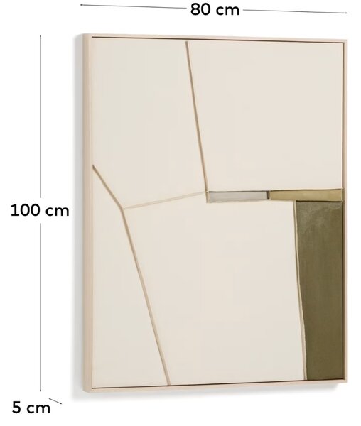 Kave Home Abstraktní obraz Deravia 100 x 80 cm