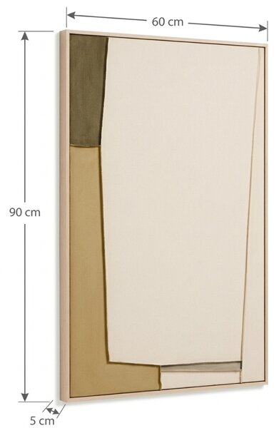 Kave Home Abstraktní obraz Deravia 90 x 60 cm