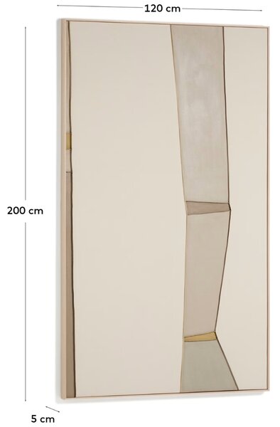 Kave Home Abstraktní obraz Deravia 200 x 120 cm