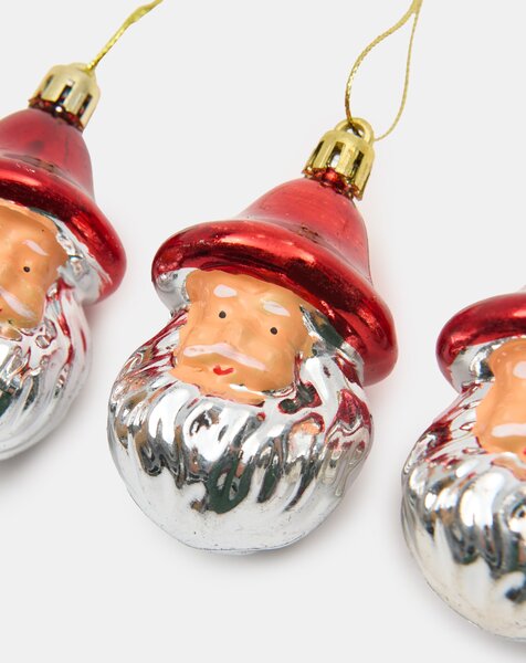 Sinsay - Vánoční ozdoby ve tvaru Santa Clause, 4 pack - vícebarevná