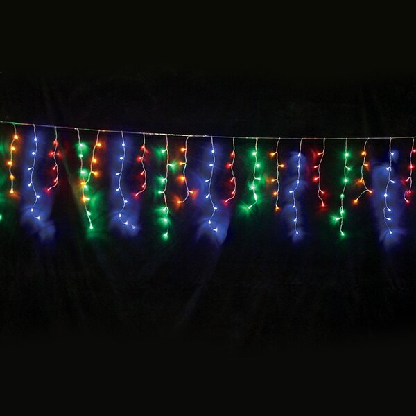 ACA Lighting LED vánoční světelný závěs, 3x0,6m, RGB barva světla, IP44, 144 LED, 8 funkcí