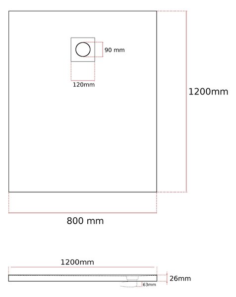 Gamma Erga Oldaf, SMC obdélníková sprchová vanička 120 x 80 cm, šedá matná, ERG-GMA-OL-80120G
