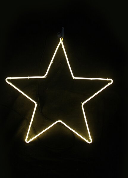 ACA Lighting Neonová hvězda do okna 12W, žlutá barva, IP44