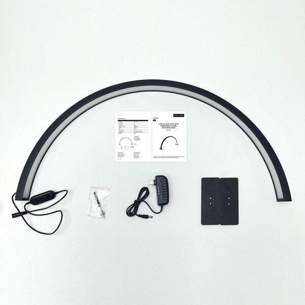 Brilagi - LED Stmívatelná oblouková lampa RADIO LED/30W/24/230V 3000-6500K černá