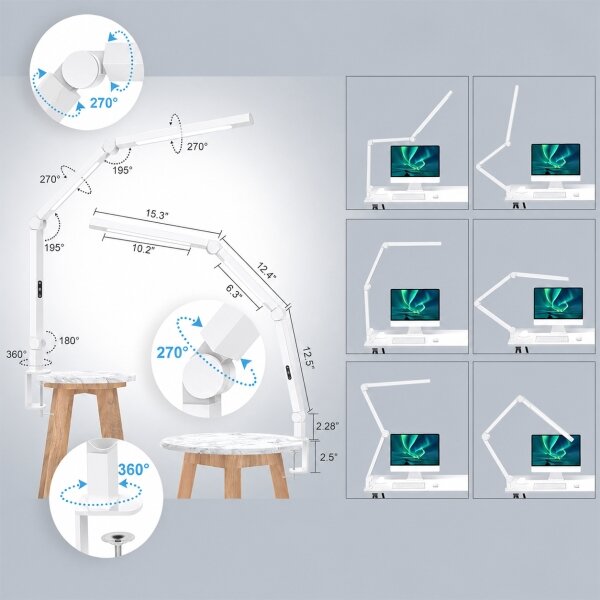 Brilagi-LED Stmívatelná dotyková stolní lampa VARIO LED/12W/230V 3000-6500K bílá
