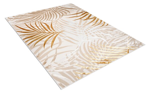 Makro Abra Kusový koberec GOLDEN NA44C Listy krémový Rozměr: 140x200 cm