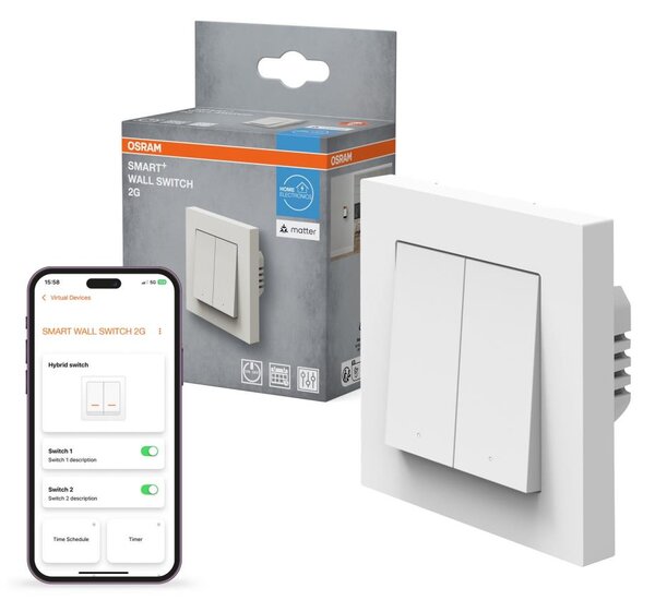 Osram - Vypínač 2-tlačítkový SMART+ MATTER 230V Wi-Fi