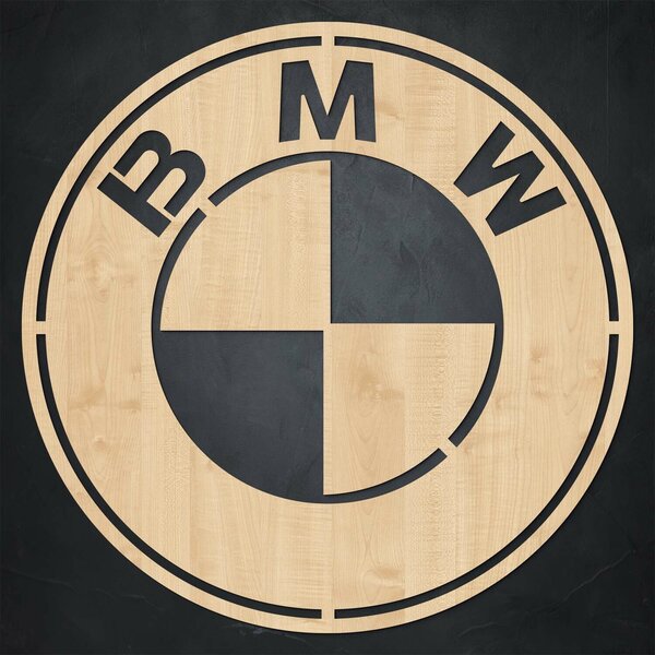 DUBLEZ | Dřevěné logo značky auta - BMW | Obraz