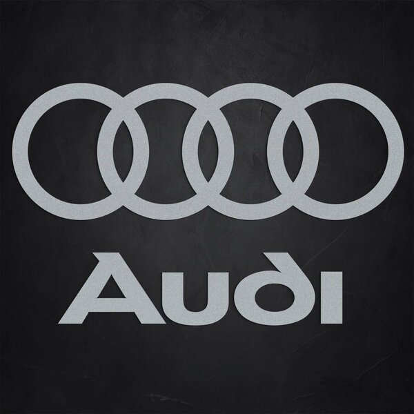 DUBLEZ | Dřevěné logo a nápis na zeď - Audi | Obraz
