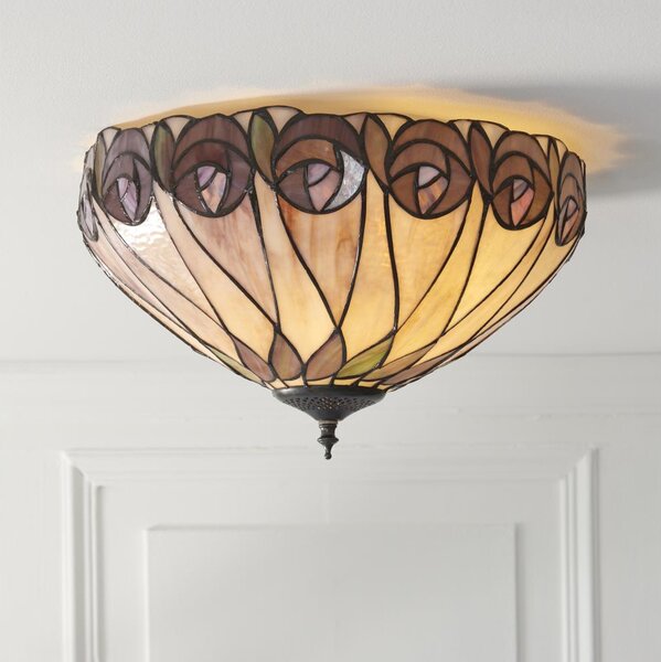 Endon 112188 - Stropní svítidlo Tiffany HUTCHINSON 2xE27/60W/230V pr. 40 cm