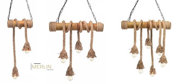 ACA DECOR Závěsné lanové svítidlo MERLIN max. 2x40W/E27/230V/IP20