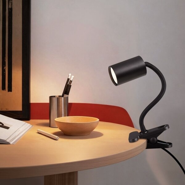 Immax NEO 08293L - Flexibilní lampa s klipem PUNTO 1xGU10/9W/230V černá