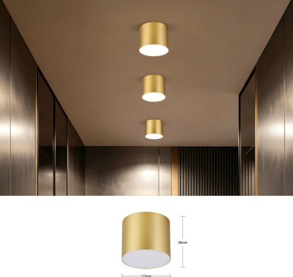 Immax NEO 07317L - LED Stm stropní sv RONDATE 18W/230V 11,5cm Wi-Fi Tuya zlatá