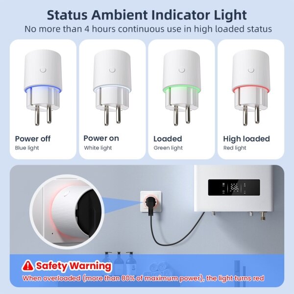 Immax NEO 07812L - Chytrá zásuvka E 3500W Wi-Fi