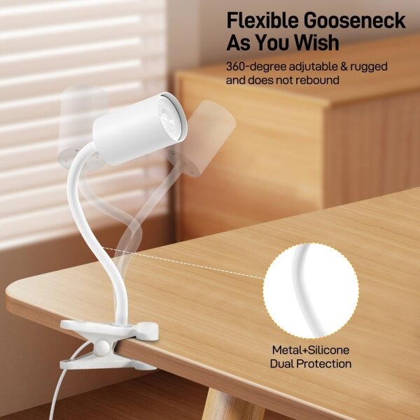 Immax NEO 08294L - Flexibilní lampa s klipem PUNTO 1xGU10/9W/230V bílá