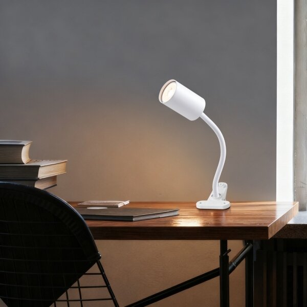 Immax NEO 08294L - Flexibilní lampa s klipem PUNTO 1xGU10/9W/230V bílá