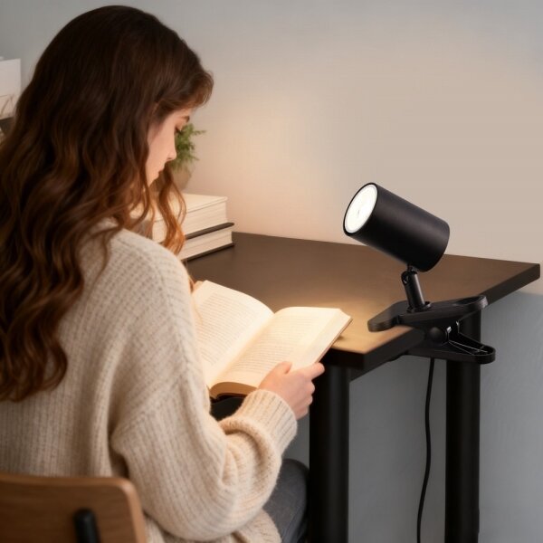 Immax NEO 08291L - Lampa s klipem PUNTO 1xGU10/9W/230V černá