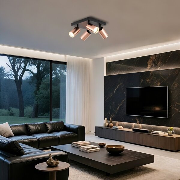 Immax NEO 08304L - Bodové svítidlo PUNTO 4xGU10/9W/230V rose gold