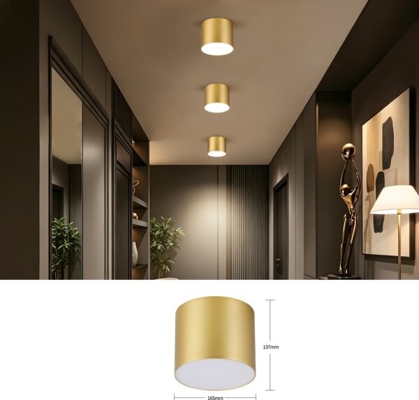 Immax NEO 07318L - LED Stm stropní sv RONDATE 32W/230V 16,5 cm Wi-Fi Tuya zlatá