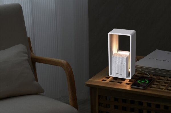 Immax NEO 09113L - LED Stolní lampa s budíkem a nabíjením CALM LED/3,5W/5V