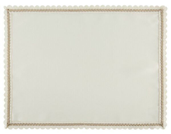 SADA 4 KS PROSTÍRÁNÍ NA STŮL LACE 30X40 CM KRÉMOVÁ