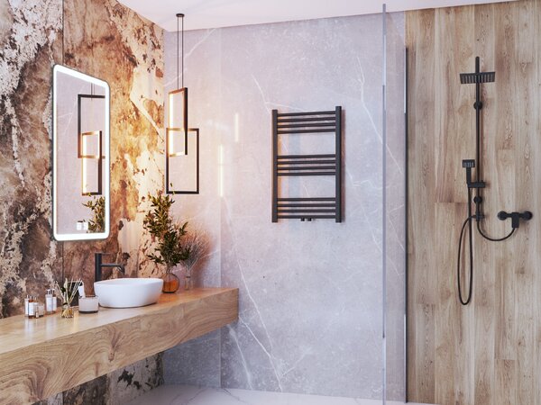 Gamma Erga Simple, topné těleso 800x600 mm, 374 W, černá, ERG-LAV-SIMP-8060-BK
