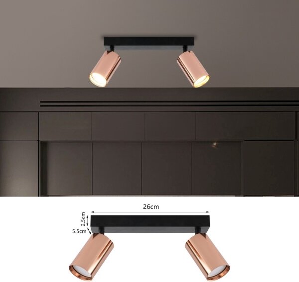 Immax NEO 08302L - Bodové svítidlo PUNTO 2xGU10/9W/230V rose gold