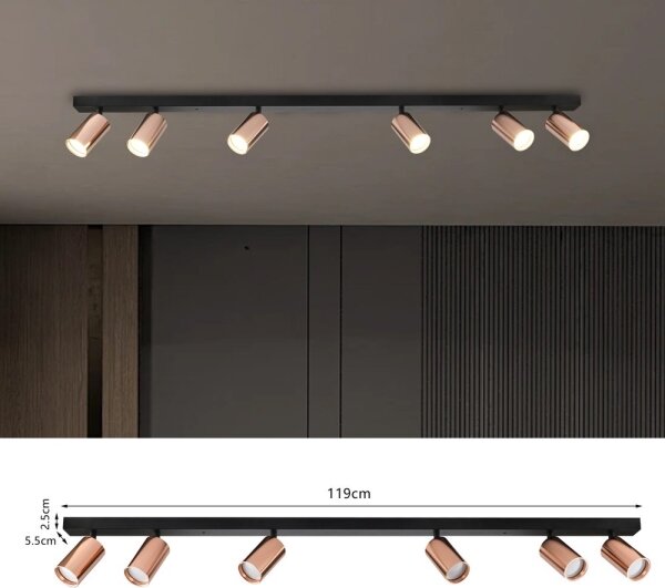 Immax NEO 08305L - Bodové svítidlo PUNTO 6xGU10/9W/230V rose gold