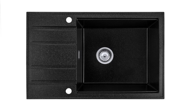 Gamma Modern 8010, 1-komorový granitový dřez 800x500x210 mm, černá, GMA-ZM-8010-BK