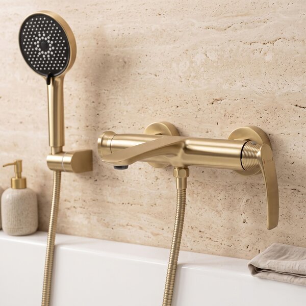 Koupelnová baterie PREMIUM REA Como Brush Gold