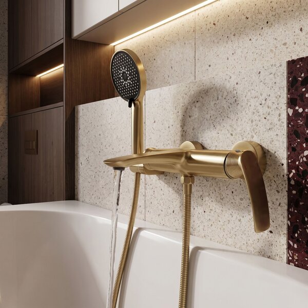 Koupelnová baterie PREMIUM REA Como Brush Gold